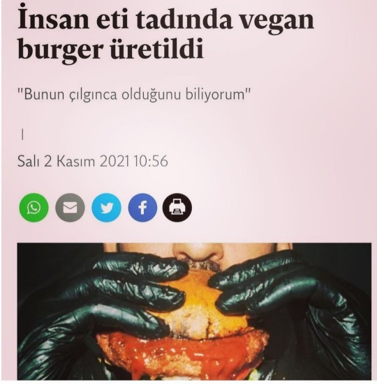 İnsan eti tadında burger üretildi denemek ister miydiniz?