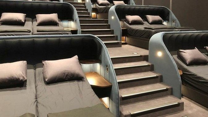 Yataklı sinema salonunda film izlemek ister misiniz?