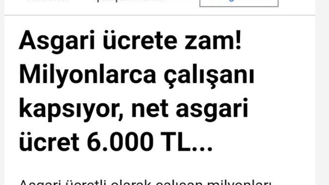 Asgari ücret 6000 olacak diyorlar Temmuz gelince hep biz kandırıldık diyorduk bu defa da siz kandırıldınız derler mi sizce?