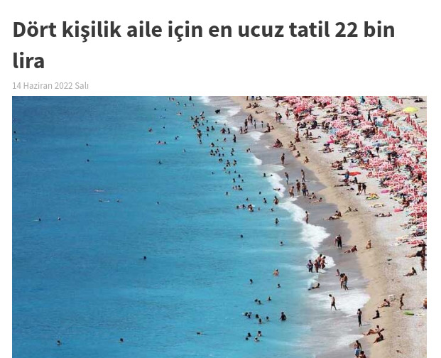 Dört kişilik aile için en ucuz tatil 22 bin lira olmuş. Bu yaz tatile gidecek misiniz?