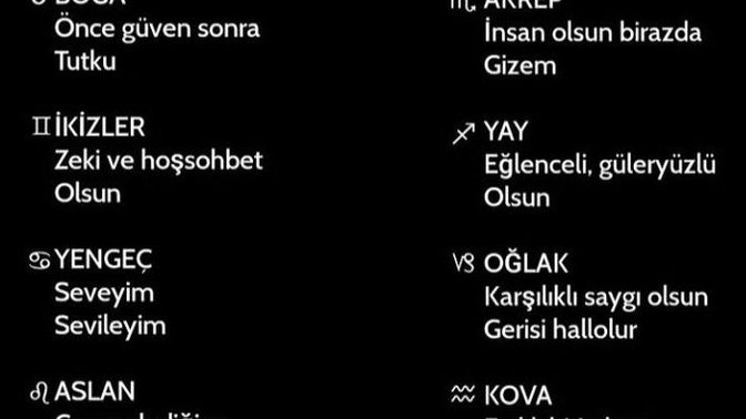Burcuna göre karşı cinste aradığın nedir?