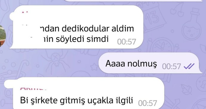 En son aldığınız mesaj nedir?