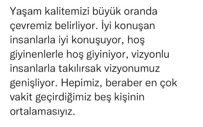 Yaşam kalitemiz 5 kişinin ortalaması mıdır?