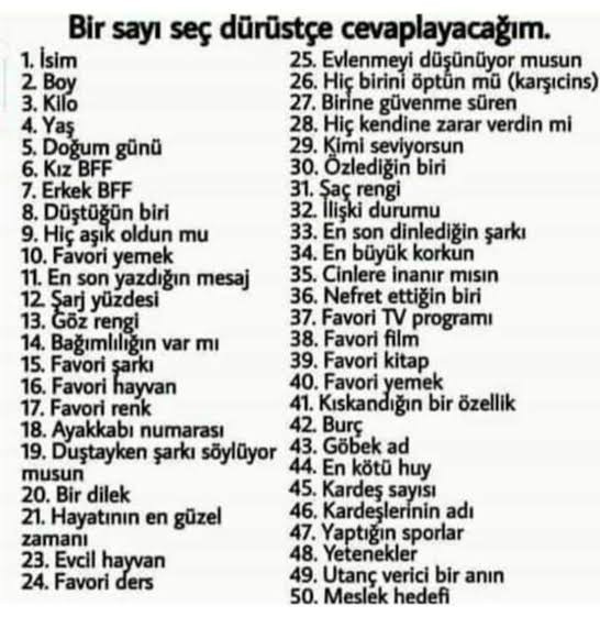 Neden olmasın cevaplarım?