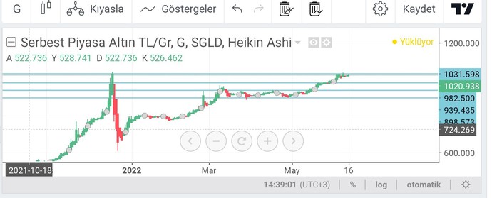 Sizce gram altın tekrar 900-950₺ bandına temas eder mi?
