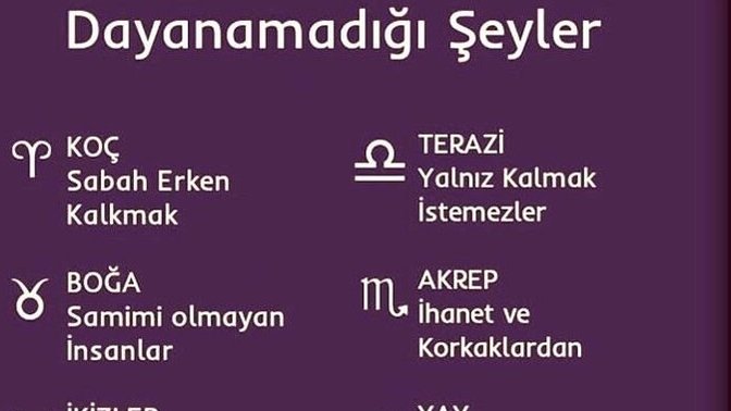 Senin dayanamadığın şey nedir?