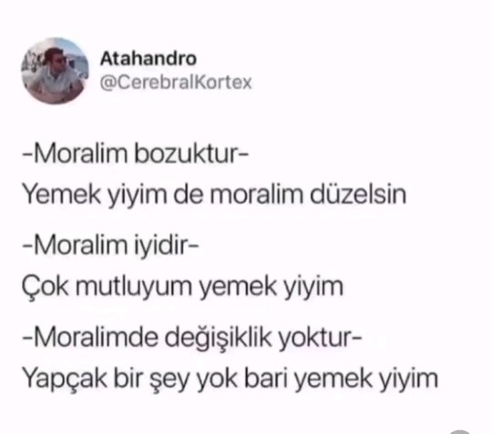 Yemek yemek için bahaneniz nedir?