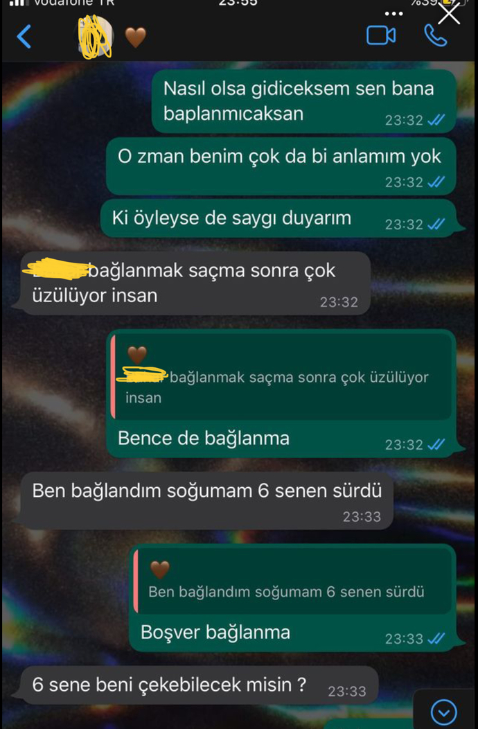 SEVGİLİMLE OLAN MESAJLARA Bİ BAKIN ALLAH AŞKINA NAPMAYA ÇALIŞIYIR?