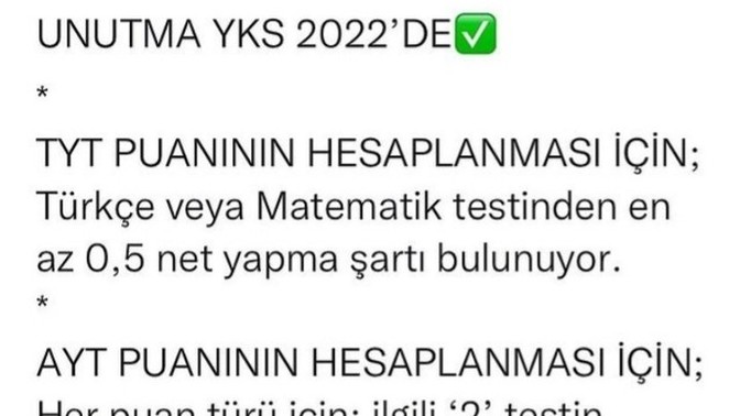 Yks de matematik yapmazsam puanım hesaplanır mı?