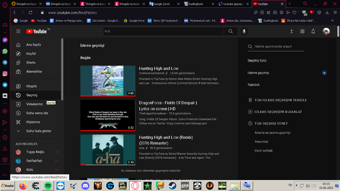 Youtube geçmişi nereden görülüyor?