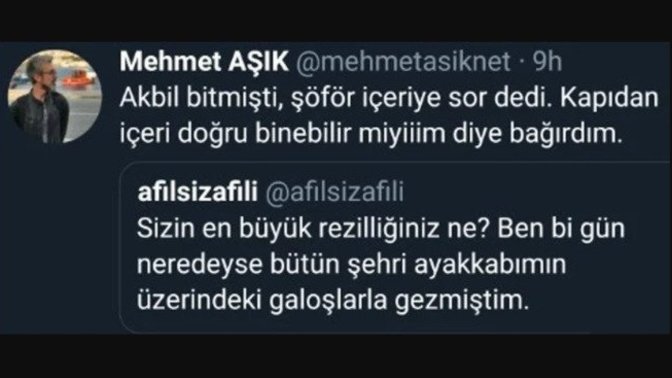 Sizin en büyük rezilliğiniz nedir?