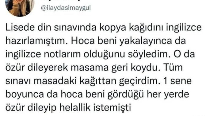 Okul hayatınızda kopya çektiniz mi hiç?