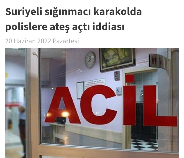 Yabancı uyruklu şahıs karakolda polislere ateş açmış duydunuz mu?