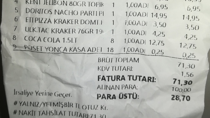 Bugün Yonca marketten yaptığım alışveriş, her şey neden bu kadar pahalı?