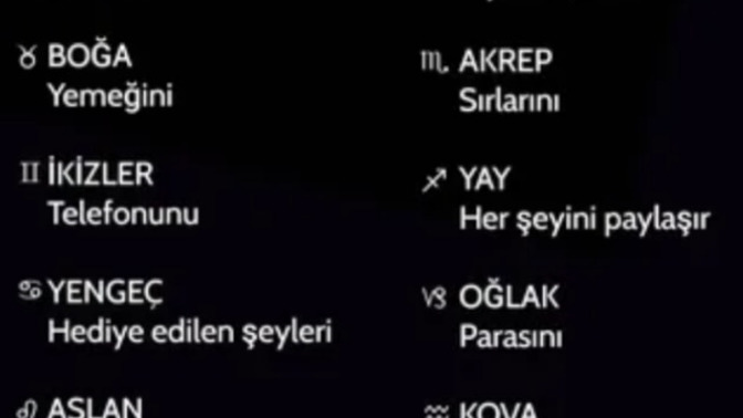 Burcuna göre neyini asla paylaşmazsın🙄?