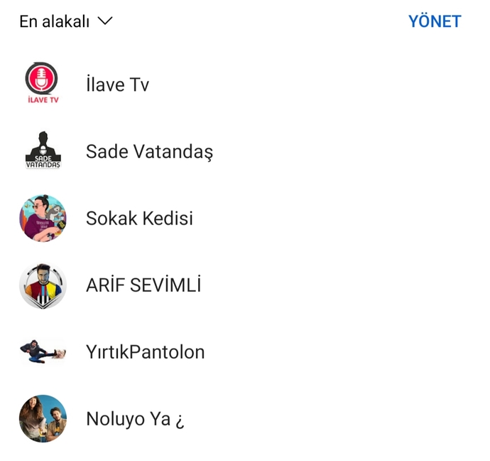 Takip ettiğiniz youtube kanalları nelerdir?