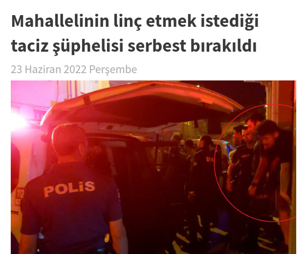 Taciz şüphelisi yine serbest bırakılmış, duydunuz mu?