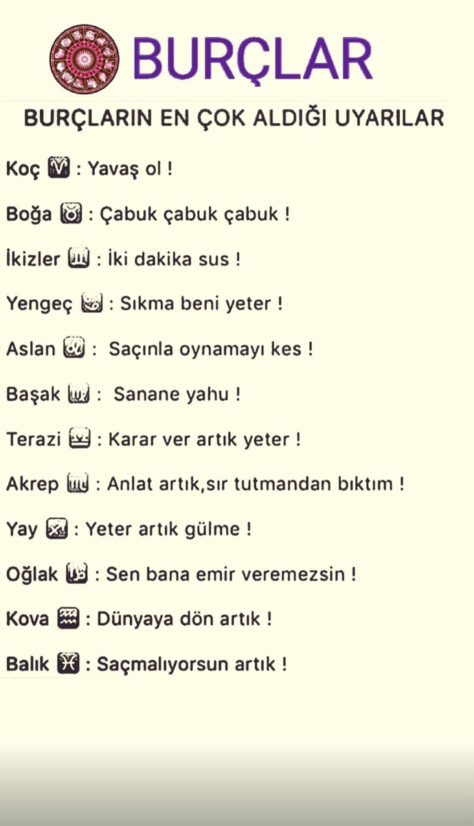 En çok aldığınız uyarı nedir?