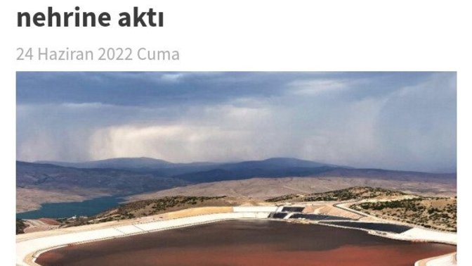 Altın uğruna çevreyi katlediyorlar, Erzincan'da tonlarca zehirli su Fırat nehrine karışmış, duydunuz mu?