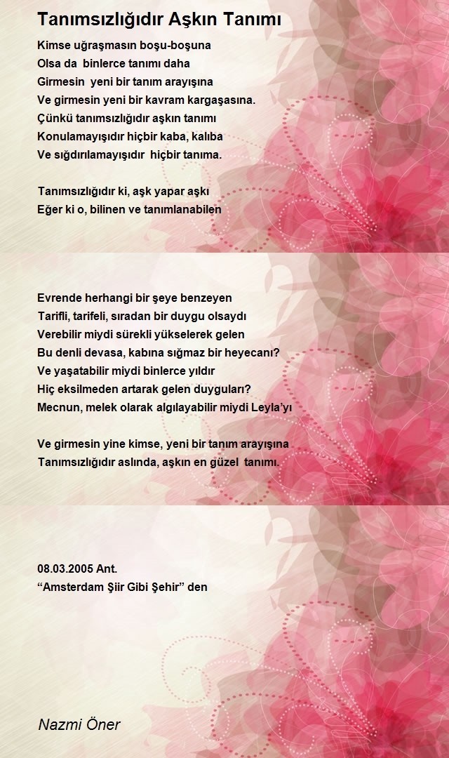 Aşkı nasıl tanımlarsınız?