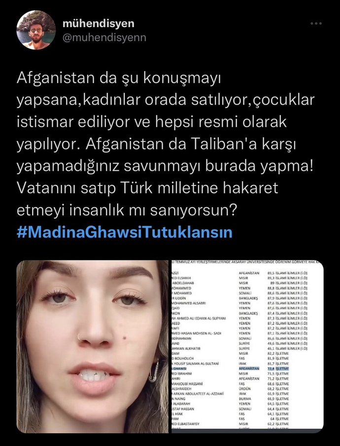 Türklere hakaret eden Afgan Uyruklu kadın tutuklanmalı mıdır?