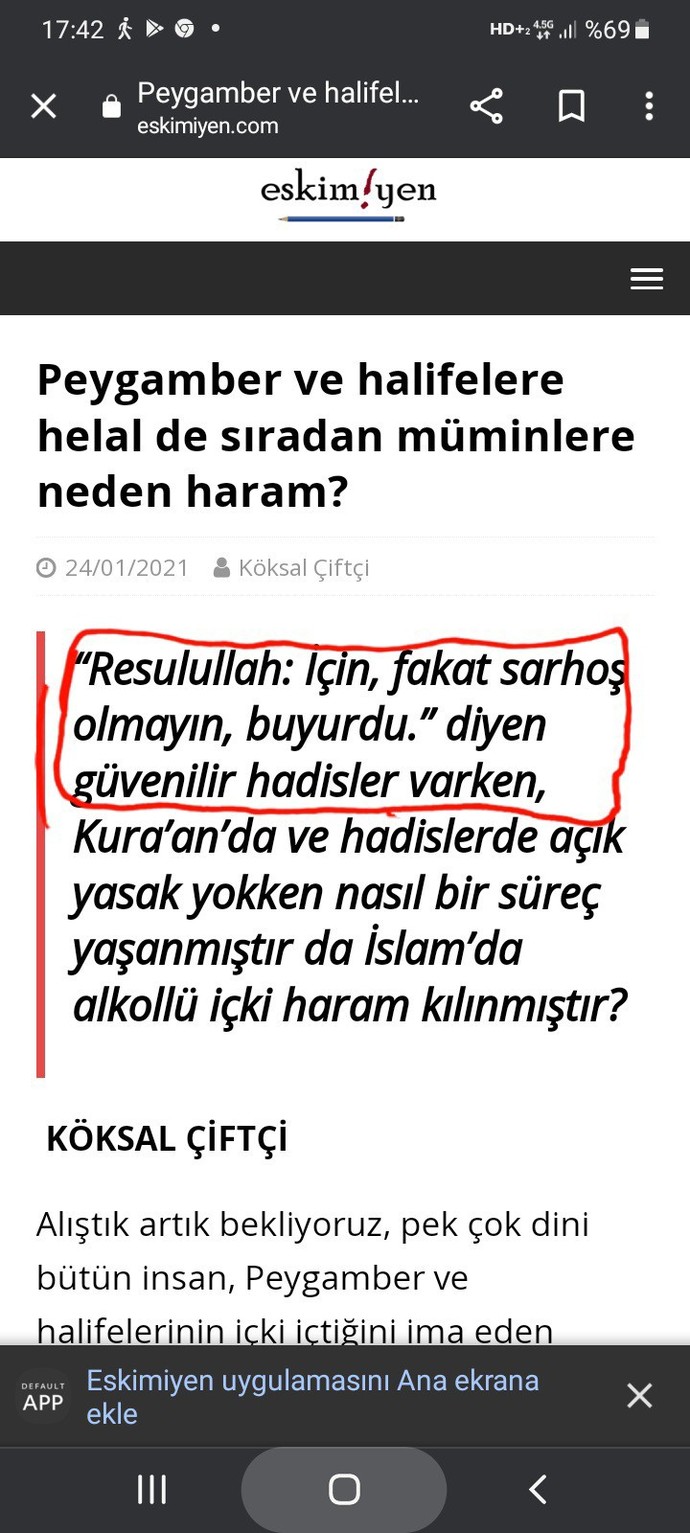Bu doğru mu? Gerçekten öyle ayetler var mı? Ayrıca, yanlışsa Allah affetsin, ama Peygamber Efendimiz de hamr ( şarap ) içmiş mi?