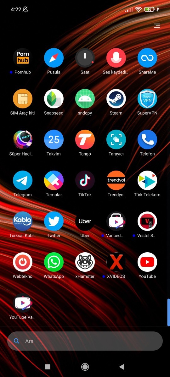 Telefonunuzda hangi uygulamalar/oyunlar var?