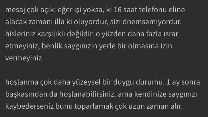 Hoşlandığınız kişiye geç yazar mısınız?