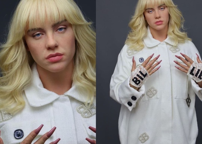 Hollywood Wax Museum, Billie Eilish balmumu heykleninin açılışını yaptı. Sizce benzemiş mi?