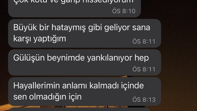 Sevgilim benden bu şekilde ayrıldı?