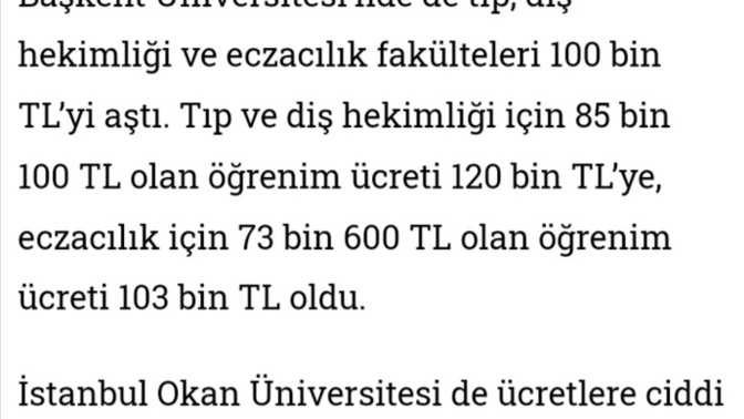 Özel üniversitelere %70 zam geldi, sence çok fazla değil mi?