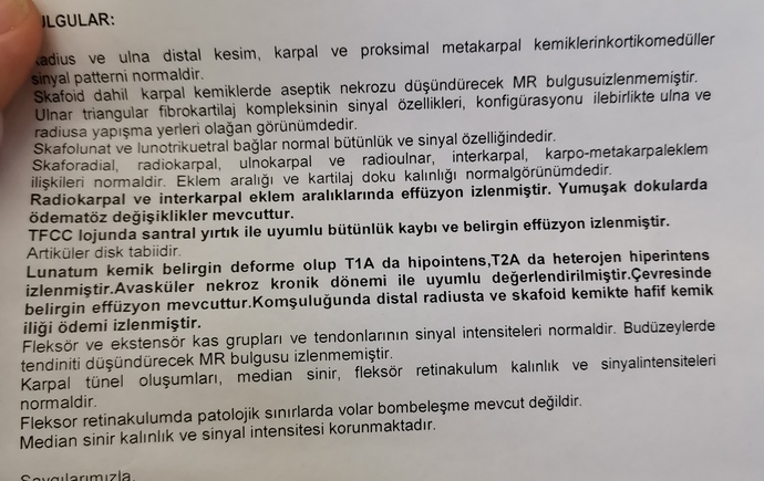 Bu MR raporundan anlayan var mı? Spora devam etmeli miyim?