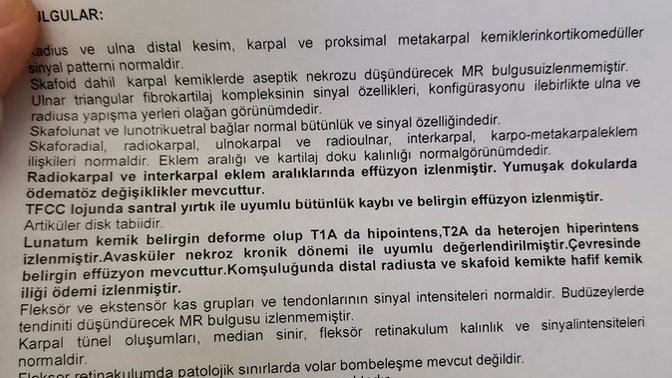 Bu MR raporundan anlayan var mı? Spora devam etmeli miyim?