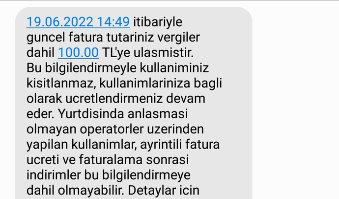 Vodafone faturam bu ay yüksek geldi bi daha ki ay eski haline döner mi?