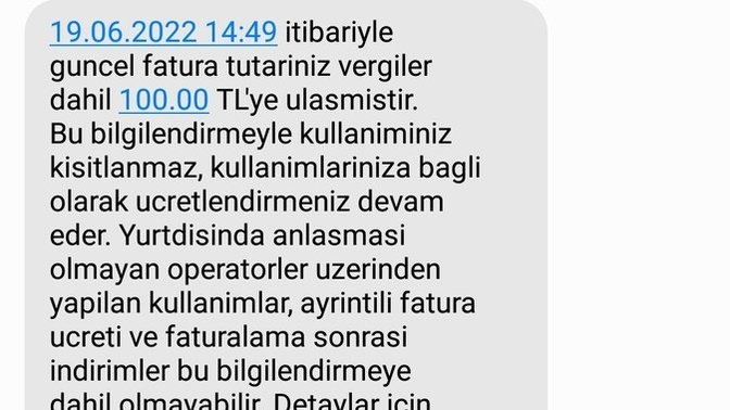 Vodafone faturam bu ay yüksek geldi bi daha ki ay eski haline döner mi?