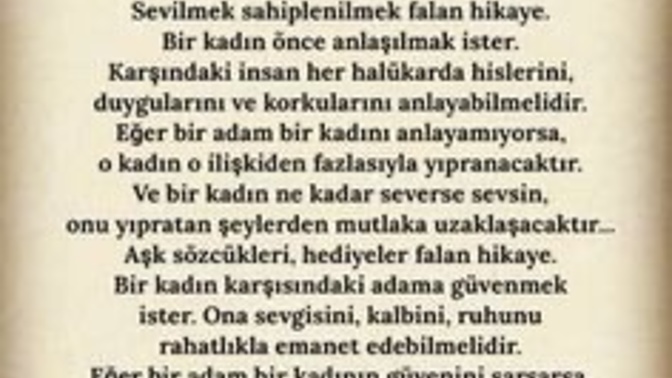 Bir kadın ne ister?
