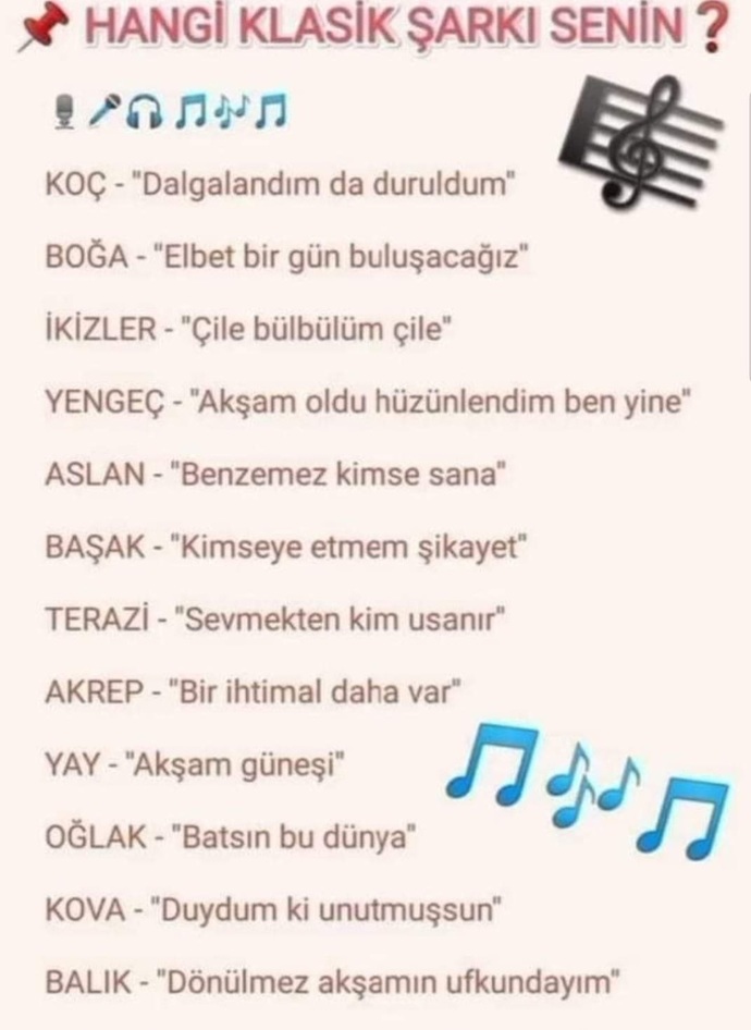Burcuna göre hangi şarkı senin 🙄?