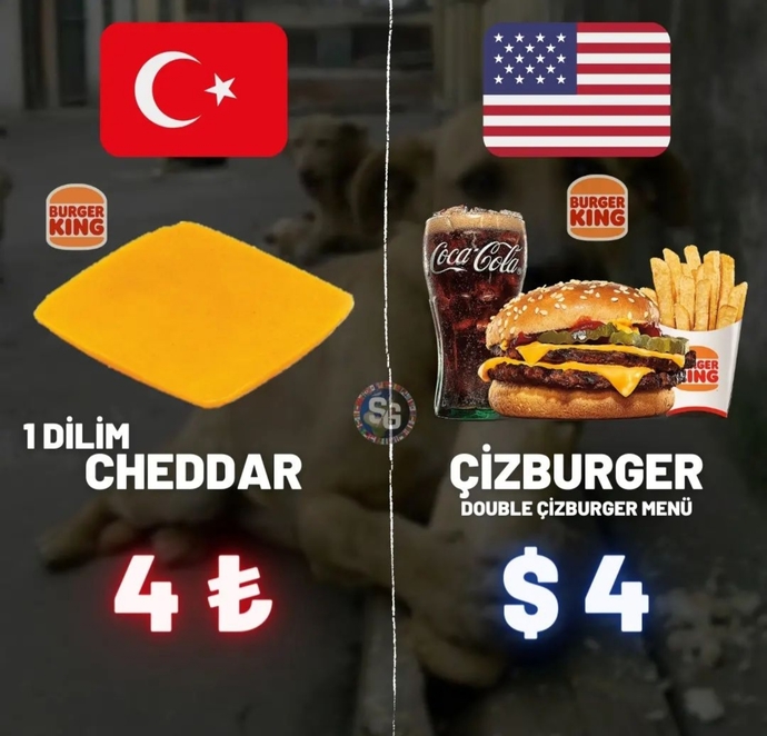 Bu hamburger menüsünü Türkiyede ne kadara alabilirim?