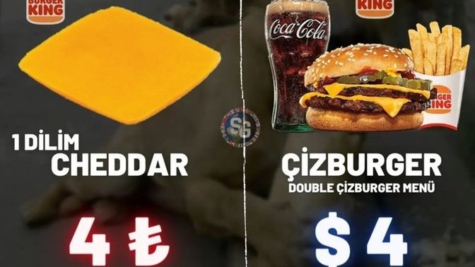 Bu hamburger menüsünü Türkiye'de ne kadara alabilirim?