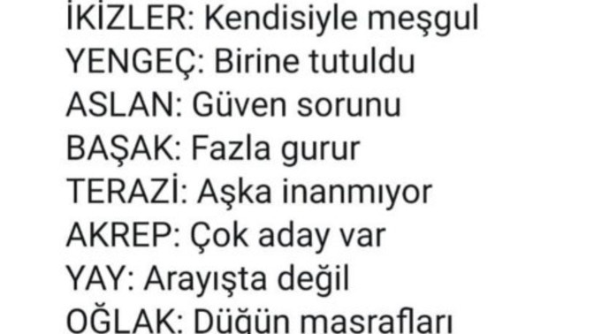 Burçlar neden bekar?