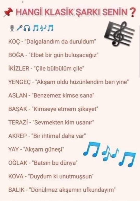 Klâsik şarkı seviyor musunuz?