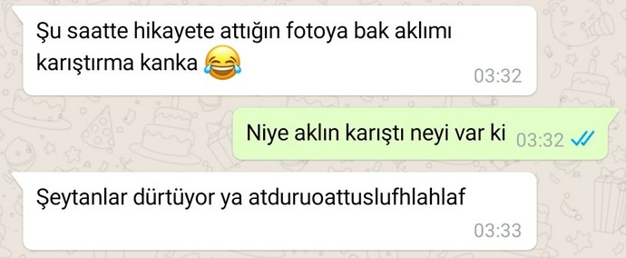 Kız kankamın bu mesajı?