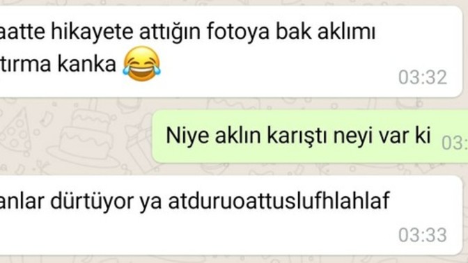 Kız kankamın bu mesajı?