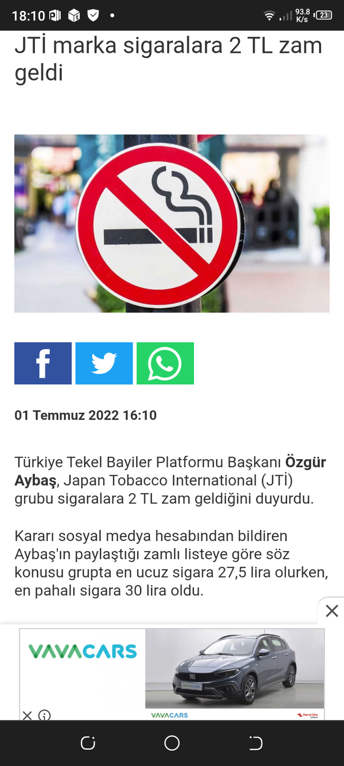 Sigaraya 2 lira zam geldi daha asgari ücret zammı açıklanali bı kaç saat olmuşken nasıl eğleniyor musunuz?