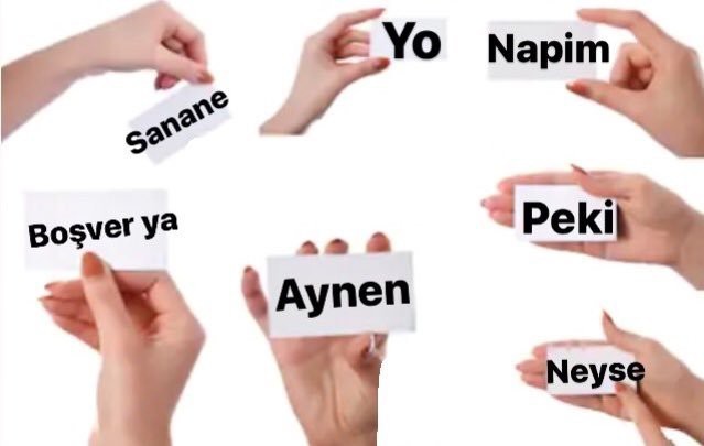 Sohbet ederken sık kullandığınız kelimeler neler?