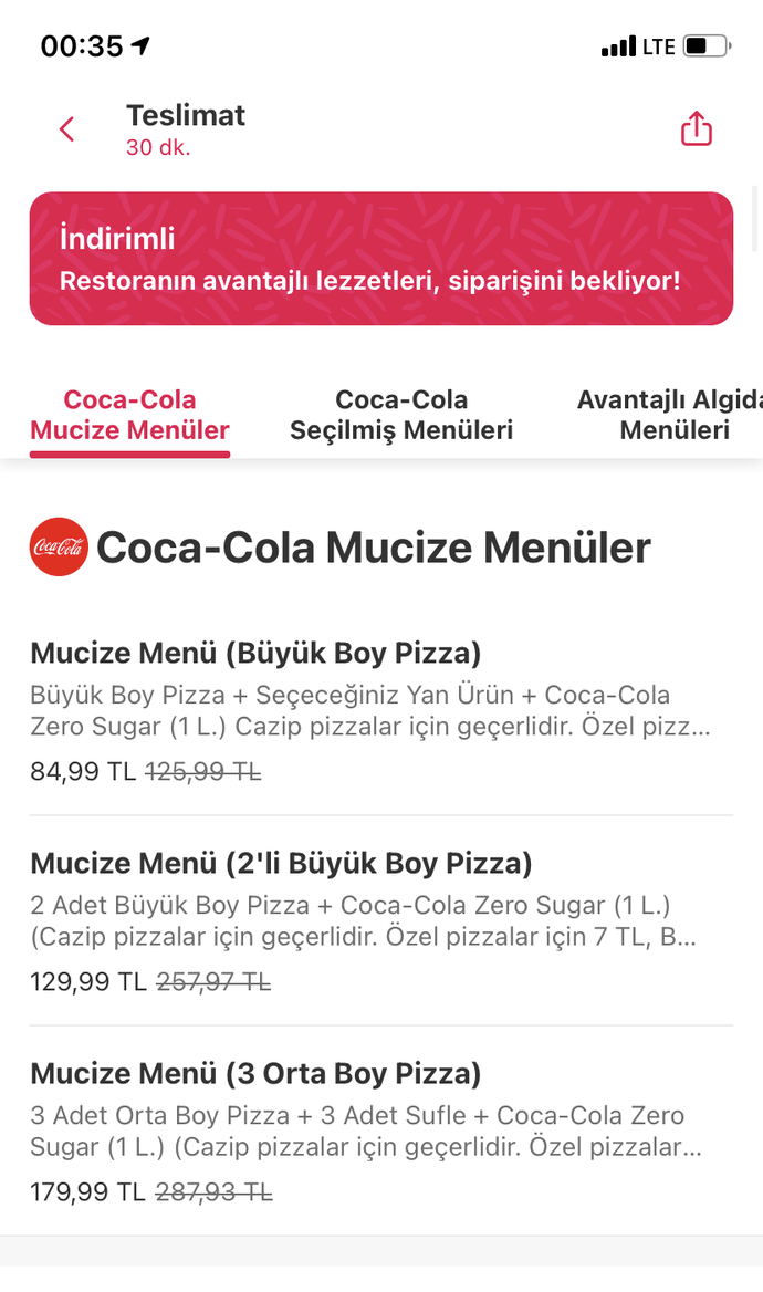 Orta boy pizza 173 TL olmuş. Bu fiyatlara pizza sipariş eden var mı cidden?