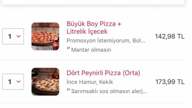 Orta boy pizza 173 TL olmuş. Bu fiyatlara pizza sipariş eden var mı cidden?