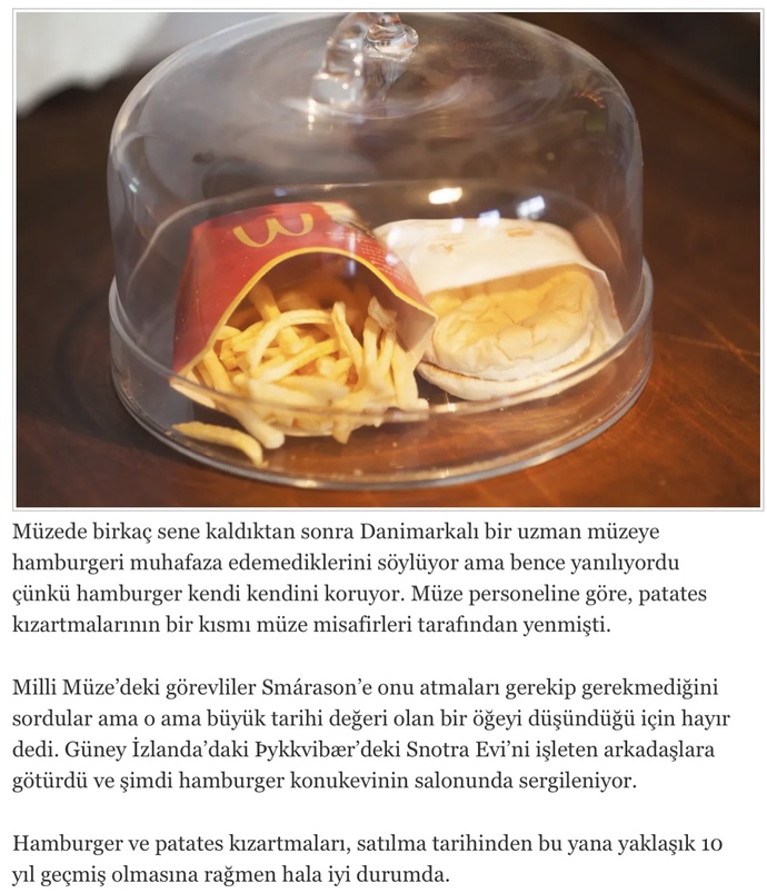 Hamburger yemek. mcdonald’s hamburgeri 10 sene sonra bile bozulmadı?