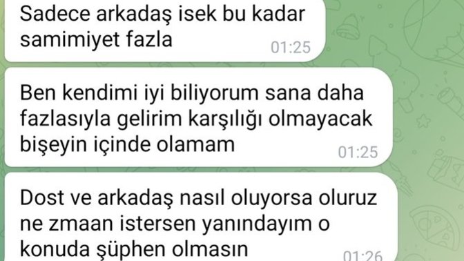 Sevgilim var ve biriyle böyle bir konuşmam var ne demek istemiş bu konuşmada?