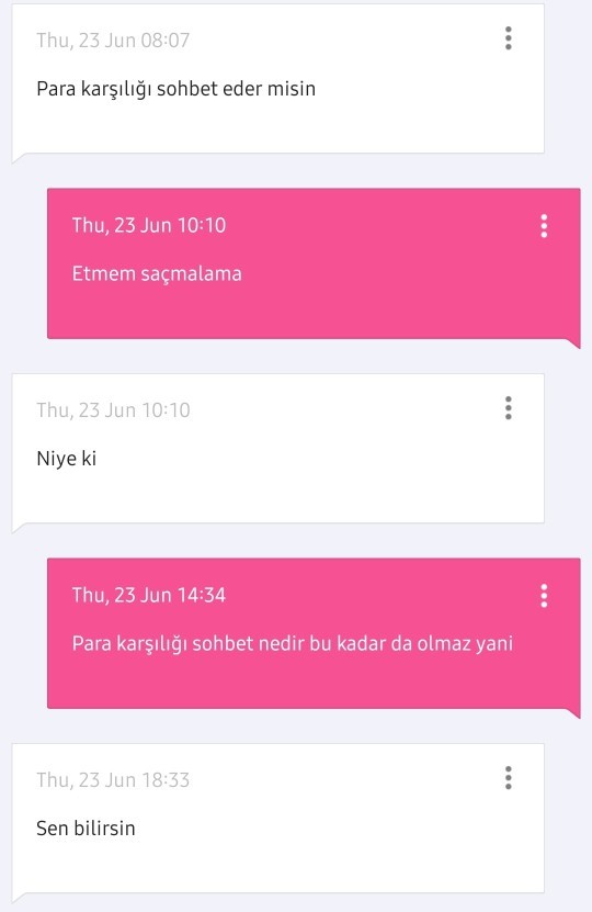 Para karşılığı sohbet etmeyi kabul eder misiniz?
